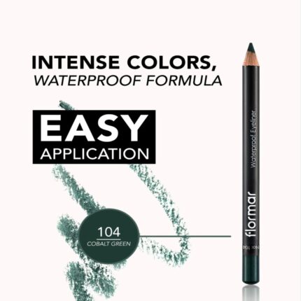 Flormar Waterproof Eyeliner 104 Cobalt Green.