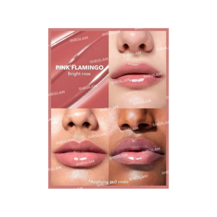 Sheglam Pout-Perfect Shine Lip Plumper-Pink Flamingo.