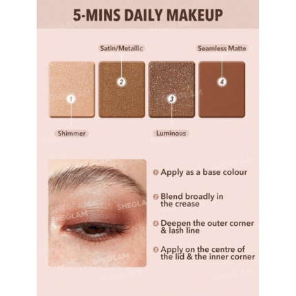 Sheglam Essential Square Eyeshadow Quad-Veil.