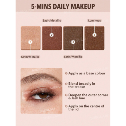 Sheglam Essential Square Eyeshadow Quad-Serendipity.