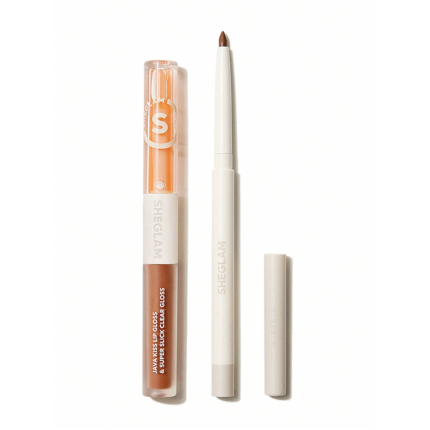 Sheglam Soft 90’s Glam Lip Liner And Lip Duo Set-Moody Taupe.
