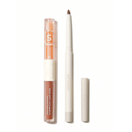 Sheglam Soft 90’s Glam Lip Liner And Lip Duo Set-Pouty Nude.