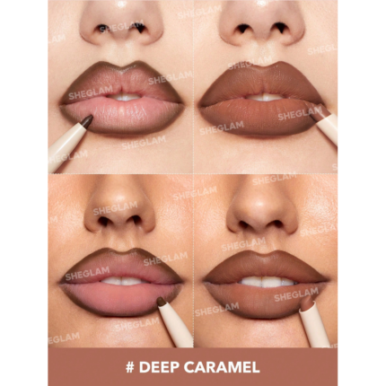Sheglam Glam 101 Lipstick & Liner Duo-Deep Caramel.