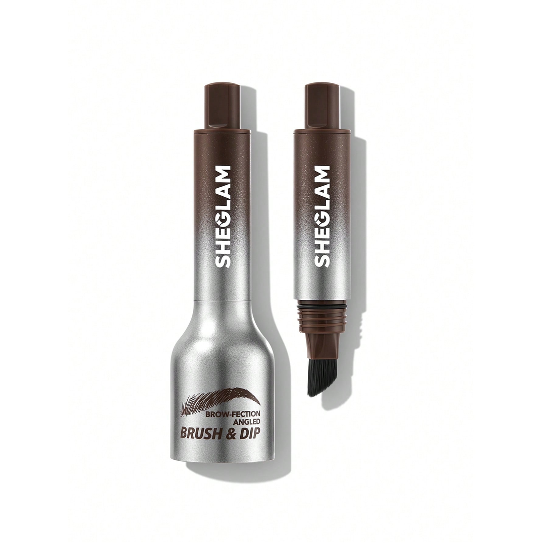 Sheglam Brow-Fection Angled Brush & Dip-Chocolate. Sheglam Brow-Fection Angled Brush & Dip-Chocolate.