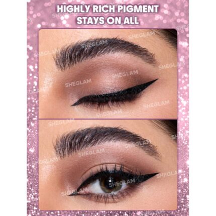 Sheglam Rosé Line & Define Waterproof Liquid Eyeliner-Black.