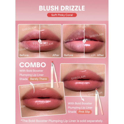 Sheglam Bold Booster Lip Plumper-Blush Drizzle.