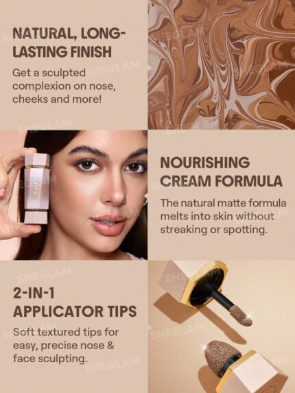 Sheglam Precision Sculpt Liquid Contour Duo-Brown Sugar.