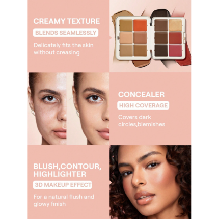 Sheglam All About That Face Multifunctional Face Palette-Mocha Sculpt.