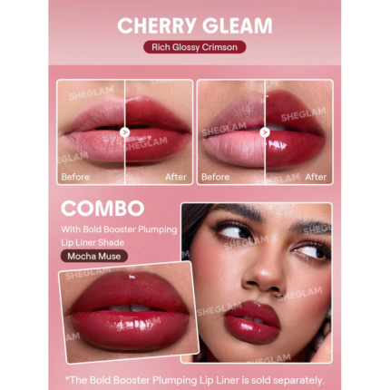 Sheglam Bold Booster Lip Plumper-Cherry Gleam.