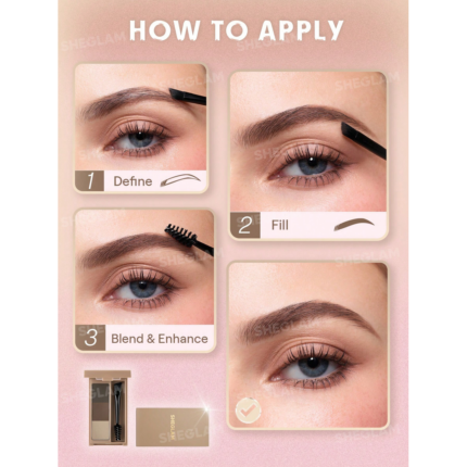 Sheglam Puff Brow Palette-Brown.