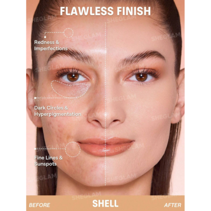 Sheglam Lock & Go Long-Lasting Cushion Foundation-Shell.