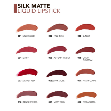Flormar Silk Matte Liquid Lipstick 10 Tender Terra.
