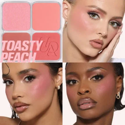 Huda Beauty Blush Filter Blurring Blushlighter Palette Toasty Peach.
