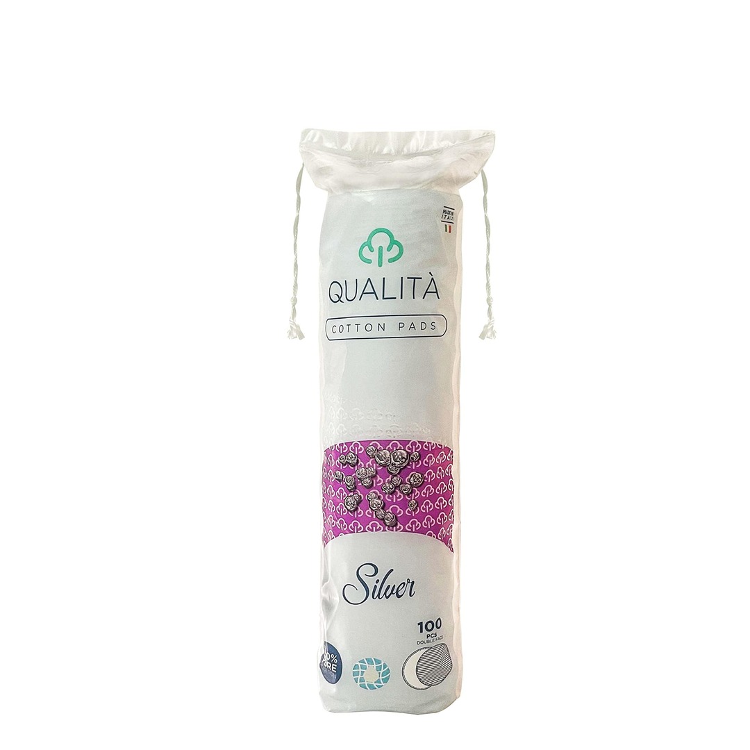 714sAOIf9TL-1.jpg Qualita Cotton Pads Silver 100 Pcs - الصورة 1
