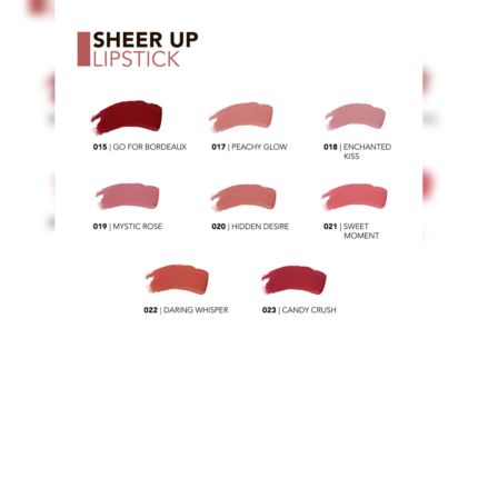 Flormar Sheer Up Lipstick 022 Daring Whisper.