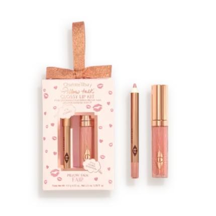 Charlotte Tilbury Mini Pillow Talk Fair Glossy Lip Duos.