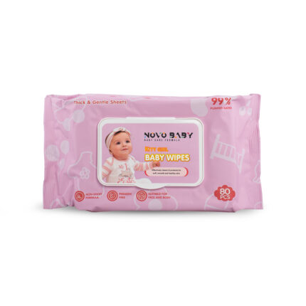 Novo Baby Wipes Girl 80Pcs