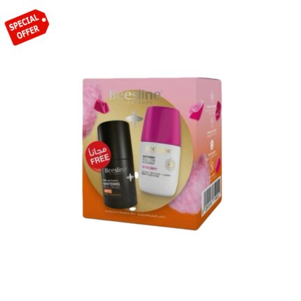 Beesline Whitening Roll-On Deodorant – rose  + 45C Heat Protection Free 72hr – 2x50ml