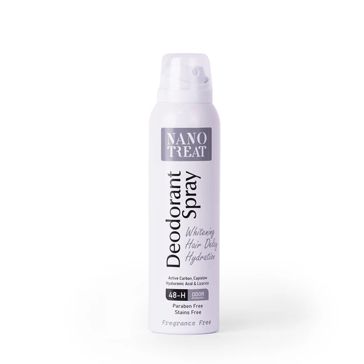 Deodorantspray_Grey_1.webp Nano Treat Deodorant Spray Fregrance Free 150ml - الصورة 1