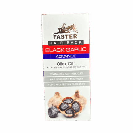 Faster Black Garlic Advance Oil Hair Back white