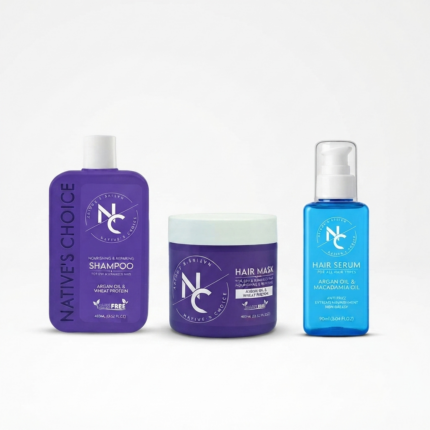 NC Hair Routine Argan Oil ( Shampoo 400ml + Hair Mask 400ml + Serum Macadamia 90ml )
