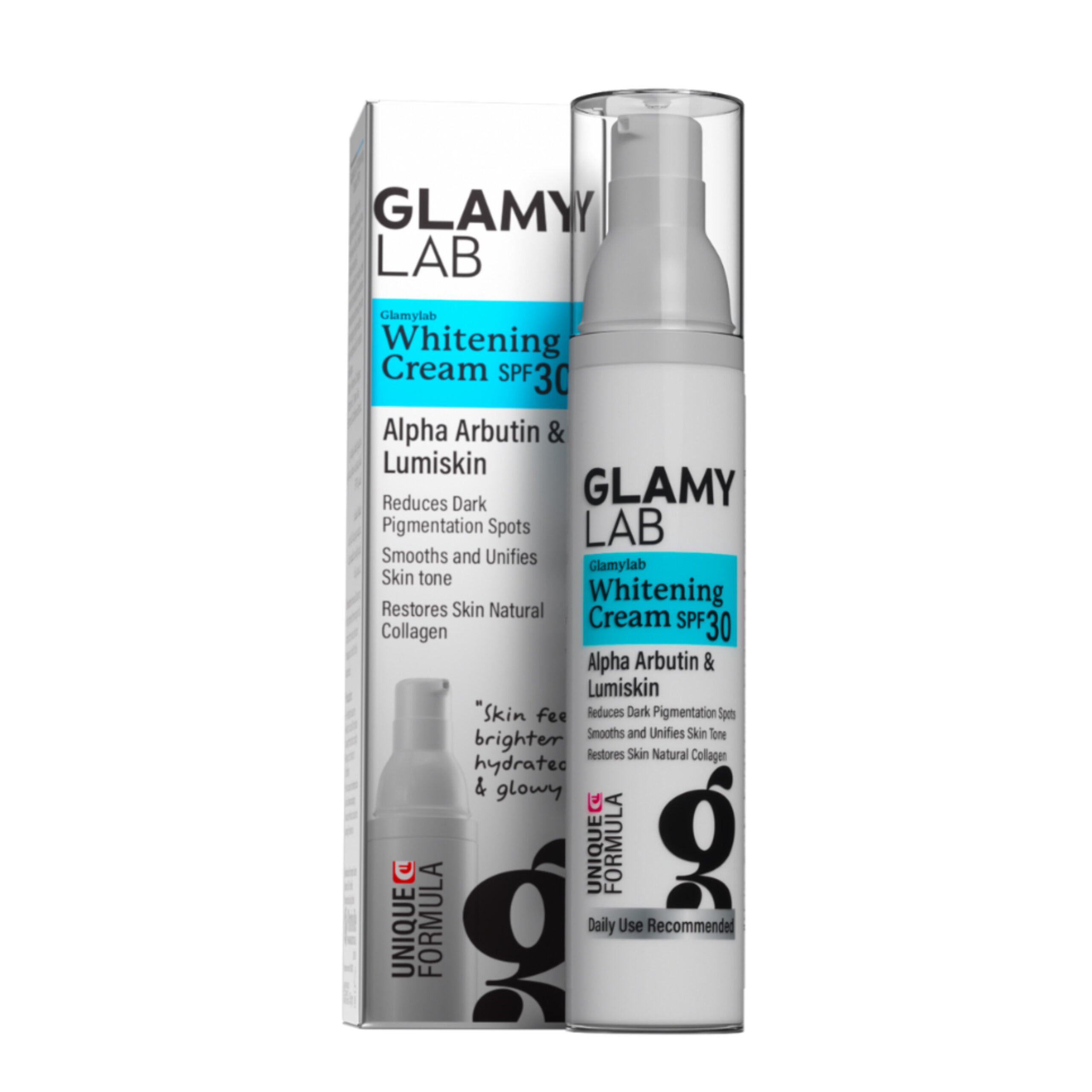 Glamy-lab-whitening-cream-spf-30.JPEG-scaled Glamy lab whitening cream 50gm SPF +30 - الصورة 1