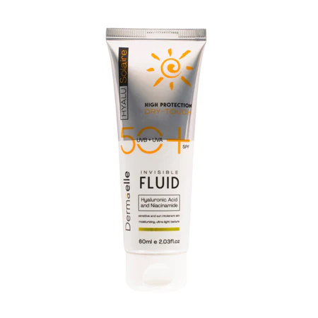 HyaluSolaireInvisibleFluid.webp Dermaelle HyaluSolaire Invisible Fluid SPF 50+ 60ML - الصورة 1