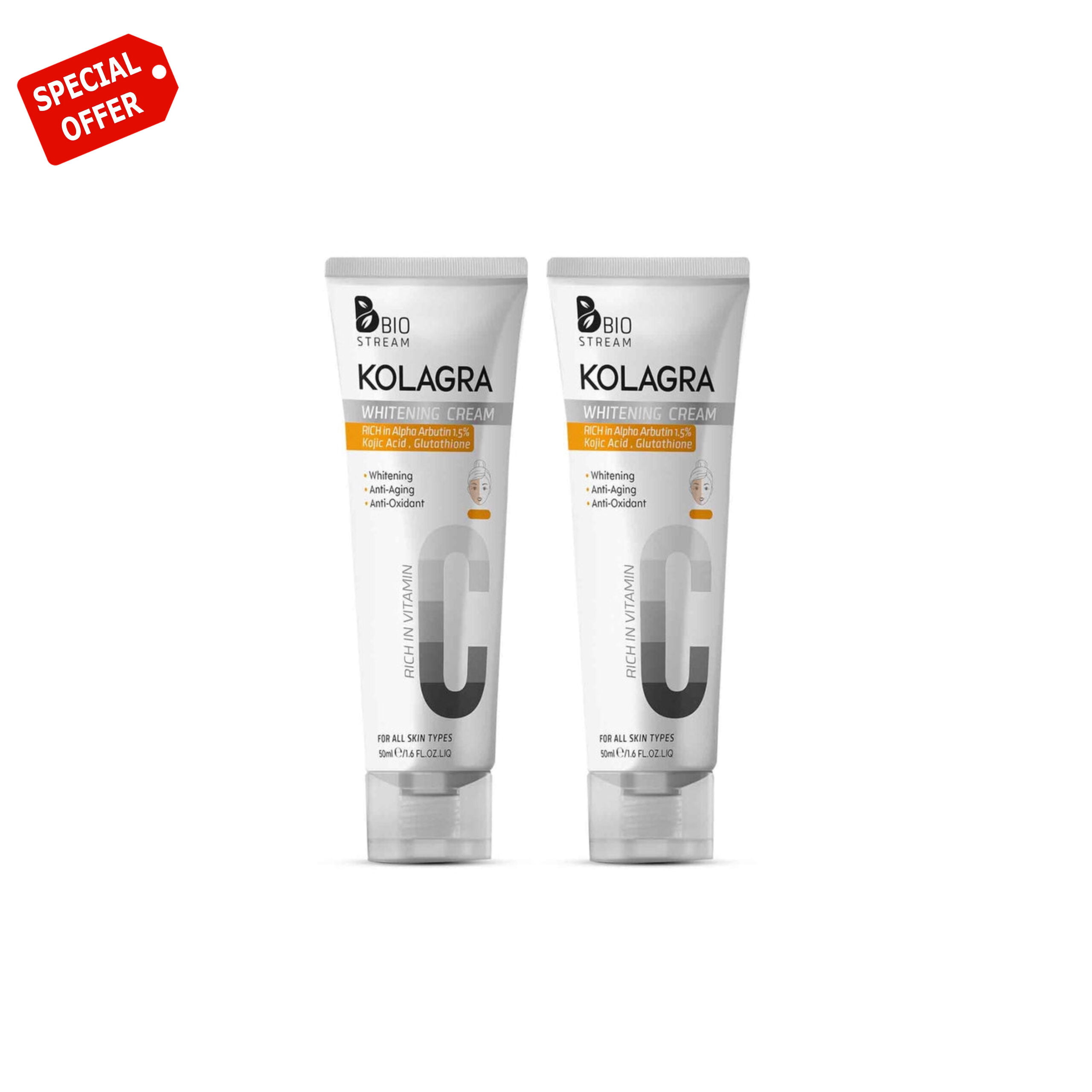 Kolagra-Offer-Whitening-Cream-with-alpha-Arbutin-11-scaled-1.jpeg Kolagra Offer Whitening Cream with alpha Arbutin (1+1) - الصورة 1