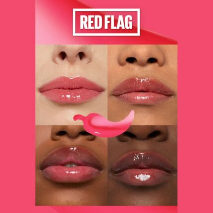 Maybelline Lip Plumper Lifter Plump Gloss with Chili Pepper 004 Red flag.