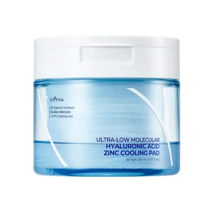ISNTREE ULTRA LOW MOLECULAR HYALURONIC ACID ZINC COOLING PAD