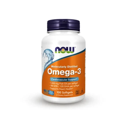 Omega-3, Molecularly Distilled 100 Softgels