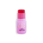 Revolution Jelly Blush Lip & Cheek Stain Strawberry Pink.