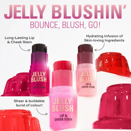 Revolution Jelly Blush Lip & Cheek Stain Cherry Red.