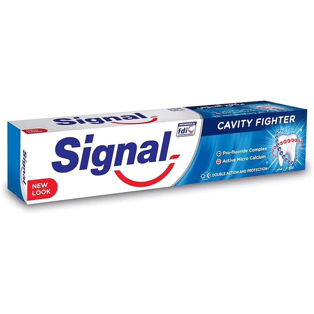 Signal-Cavity-Fighter-with-Micro-Calcium-and-Pro-fluoride-to-help-prevent-gum-bleeding-and-10x-stronger-teeth-Toothpaste-50ml.jpg Signal Cavity Fighter with Micro Calcium and Pro-fluoride to help prevent gum bleeding and 10x stronger teeth Toothpaste 50ml - الصورة 1