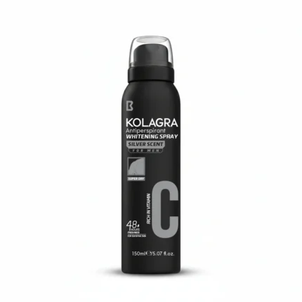 Kolagra Antiperspirant WHITENING SPRAY For Men ( Silver ) 150ml