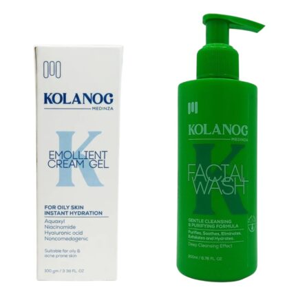 Kolanog Routine ( Emollient Cream Gel + Facial Wash )