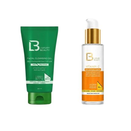Luxury Beauty Routine For Skin ( Facial Cleansing Gel 200ml + Vit C Serum )
