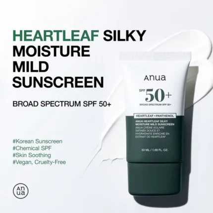 Anua Heartleaf Silky Moisture Mild Sun Cream 50ml