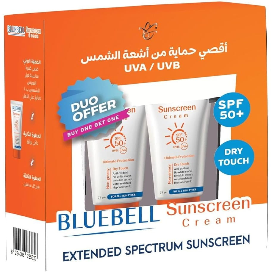 bluebell-sunscreen-cream-dry-touch-75gm-11.jpg bluebell sunscreen cream dry touch 75gm 1+1 - الصورة 1