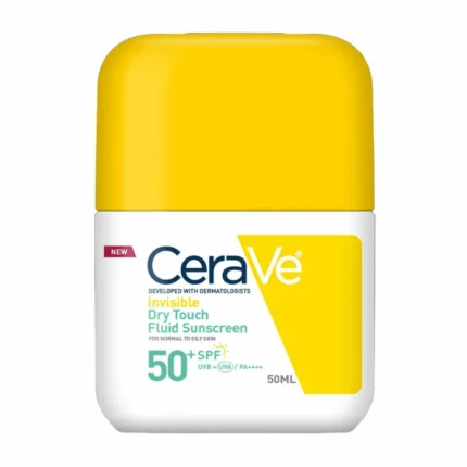 Cerave Invisible Dry Touch Fluid SPF 50+ Sunscreen For Normal to Oily Skin – 50ml