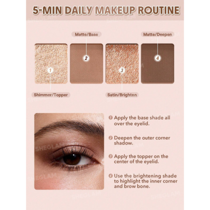 Sheglam The Essentials Pocket Eyeshadow Palette-Confident.