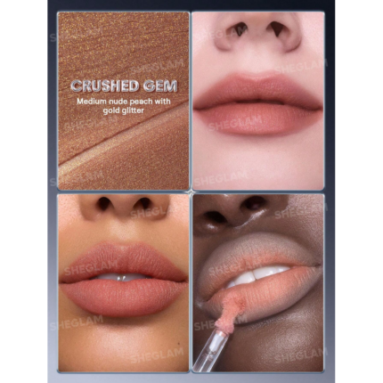 Sheglam Glitter Whip Liquid Lipstick-Crushed Gem.