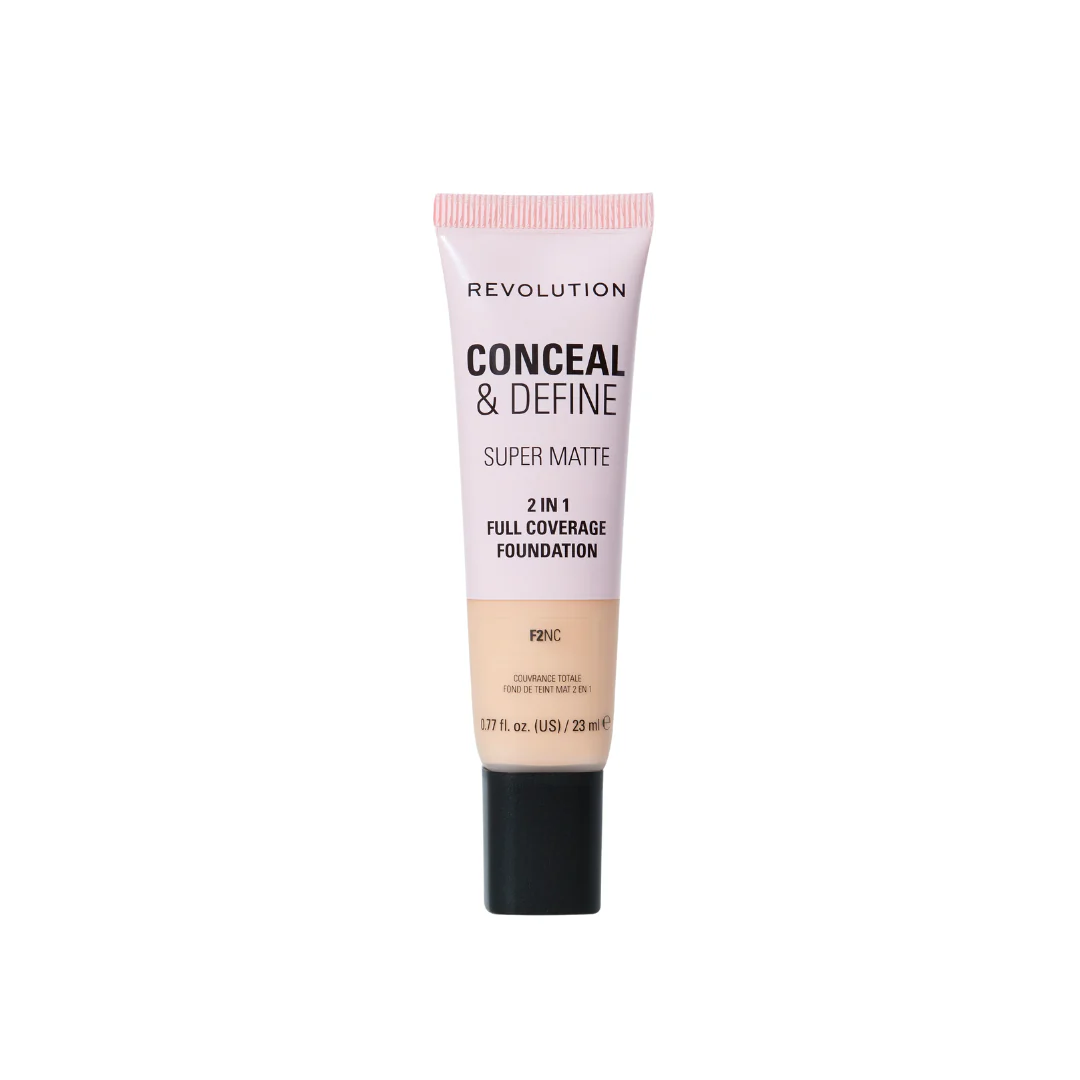 Revolution Conceal & Define Super Matte Tube Foundation F2NC. Revolution Conceal & Define Super Matte Tube Foundation F2NC.