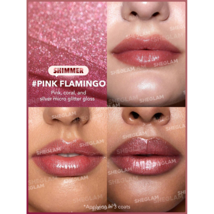 Sheglam Pout-Perfect Shimmer Lip Plumper-Pink Flamingo.