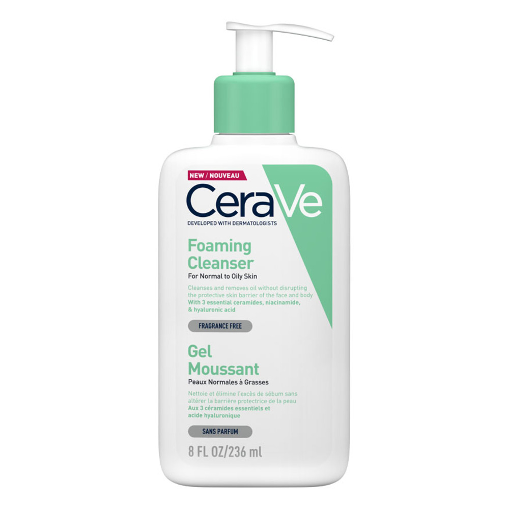 foaming-cleanser-236ml-LG-1 Cerave foaming cleanser for normal to oily skin 236ml - الصورة 1