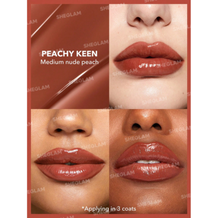 Sheglam Pout-Perfect Shine Lip Plumper-Peachy Keen.