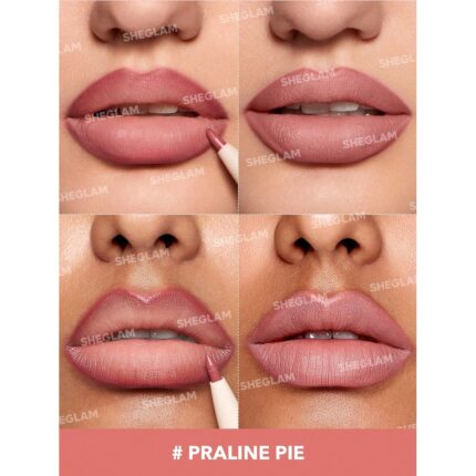 Sheglam Glam 101 Lipstick & Liner Duo – Praline Pie.