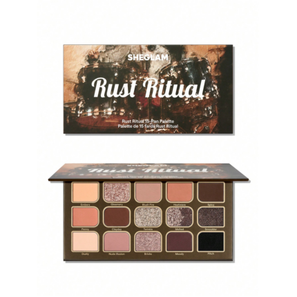 Sheglam Rust Ritual 15-Pan Eyeshadow Palette.